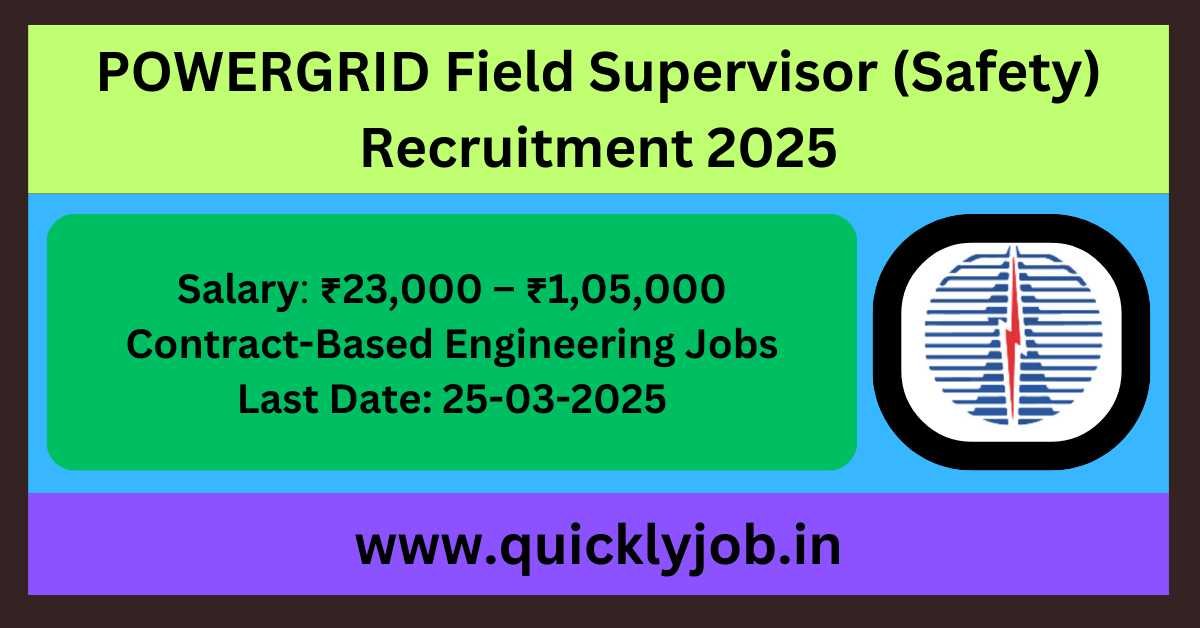 POWERGRID Field Supervisor Recruitment 2025