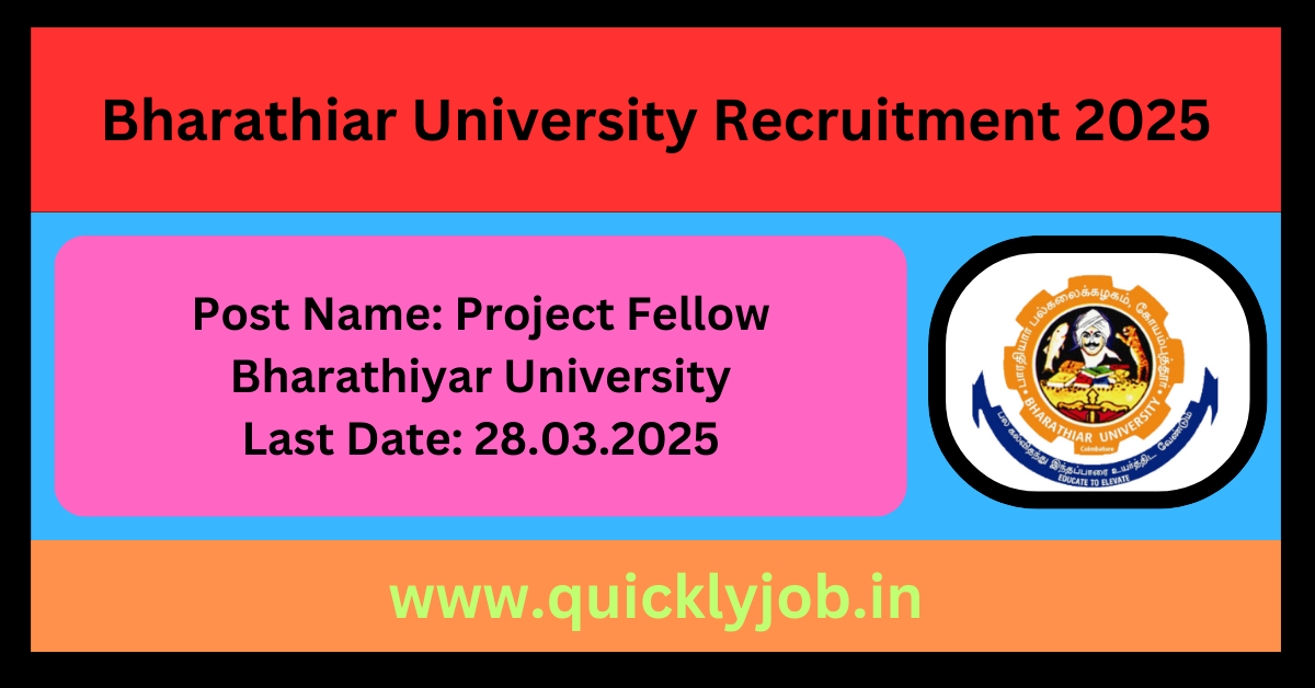 Bharathiar University Recruitment 2025