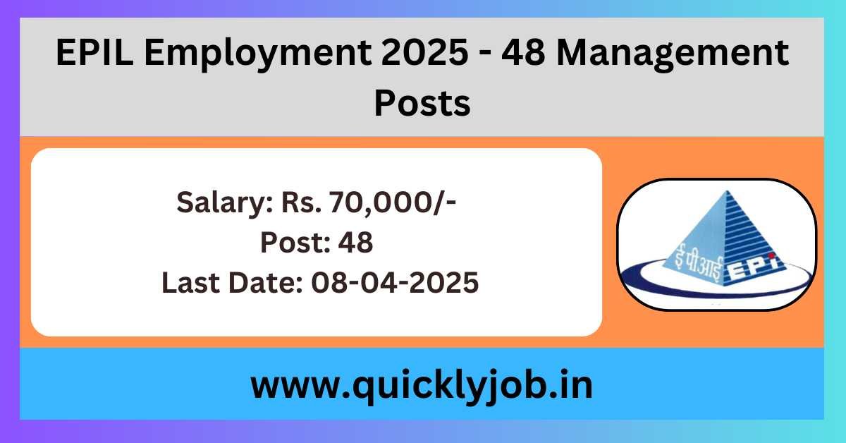 EPIL Recruitment 2025: Engineering Projects