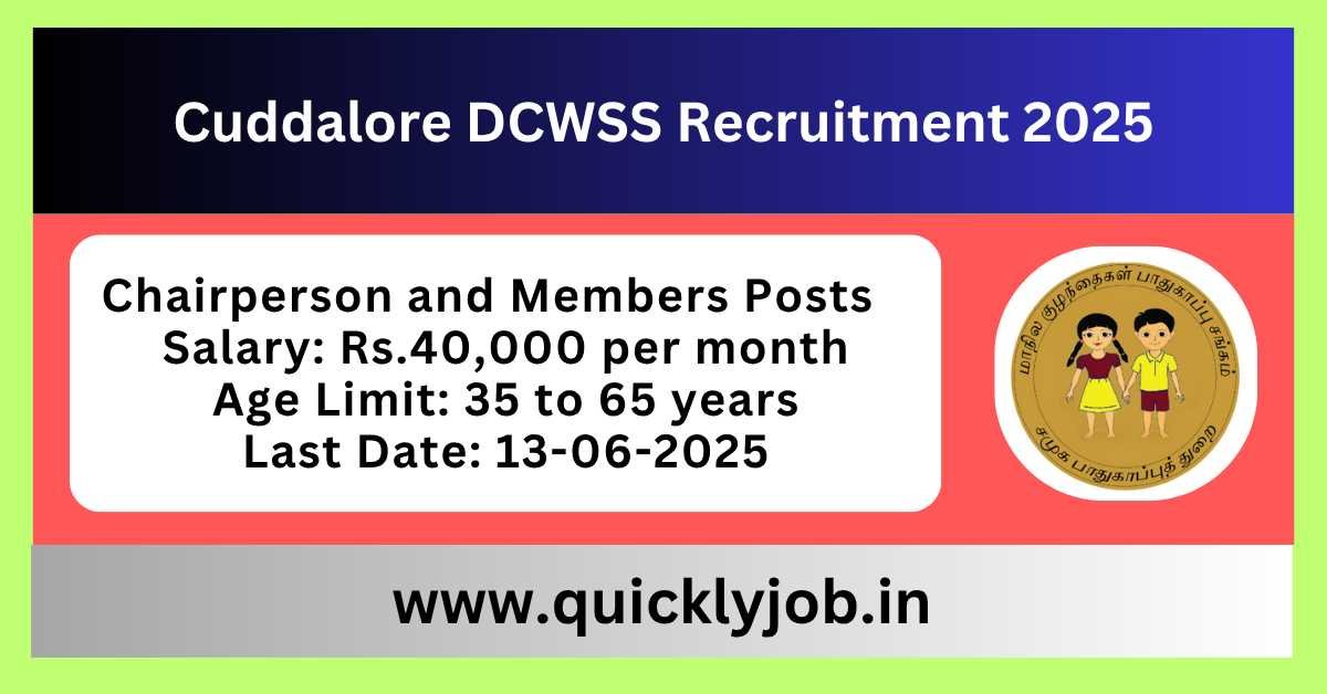 Cuddalore DCWSS Recruitment 2025