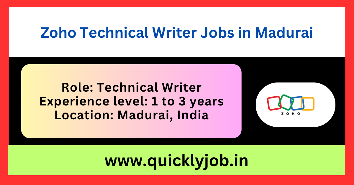 Zoho Technical Writer Jobs 2025