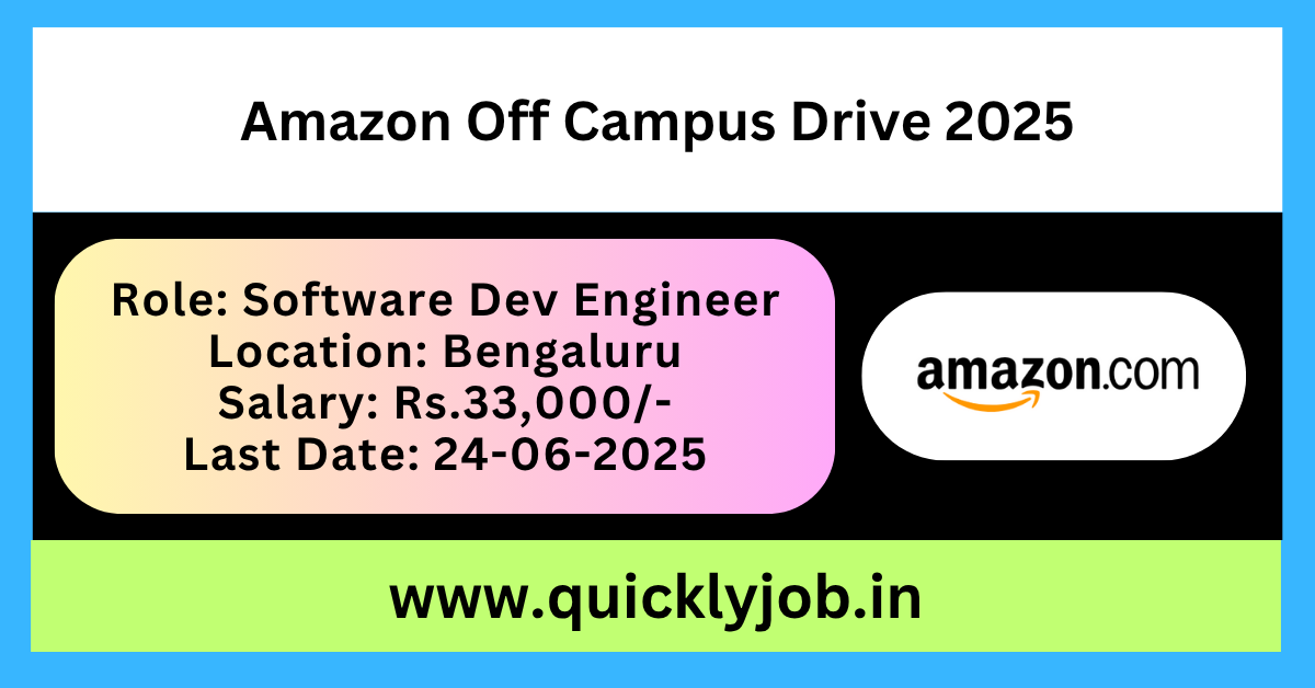 Amazon Software Developer Engineer Role in Bengaluru.